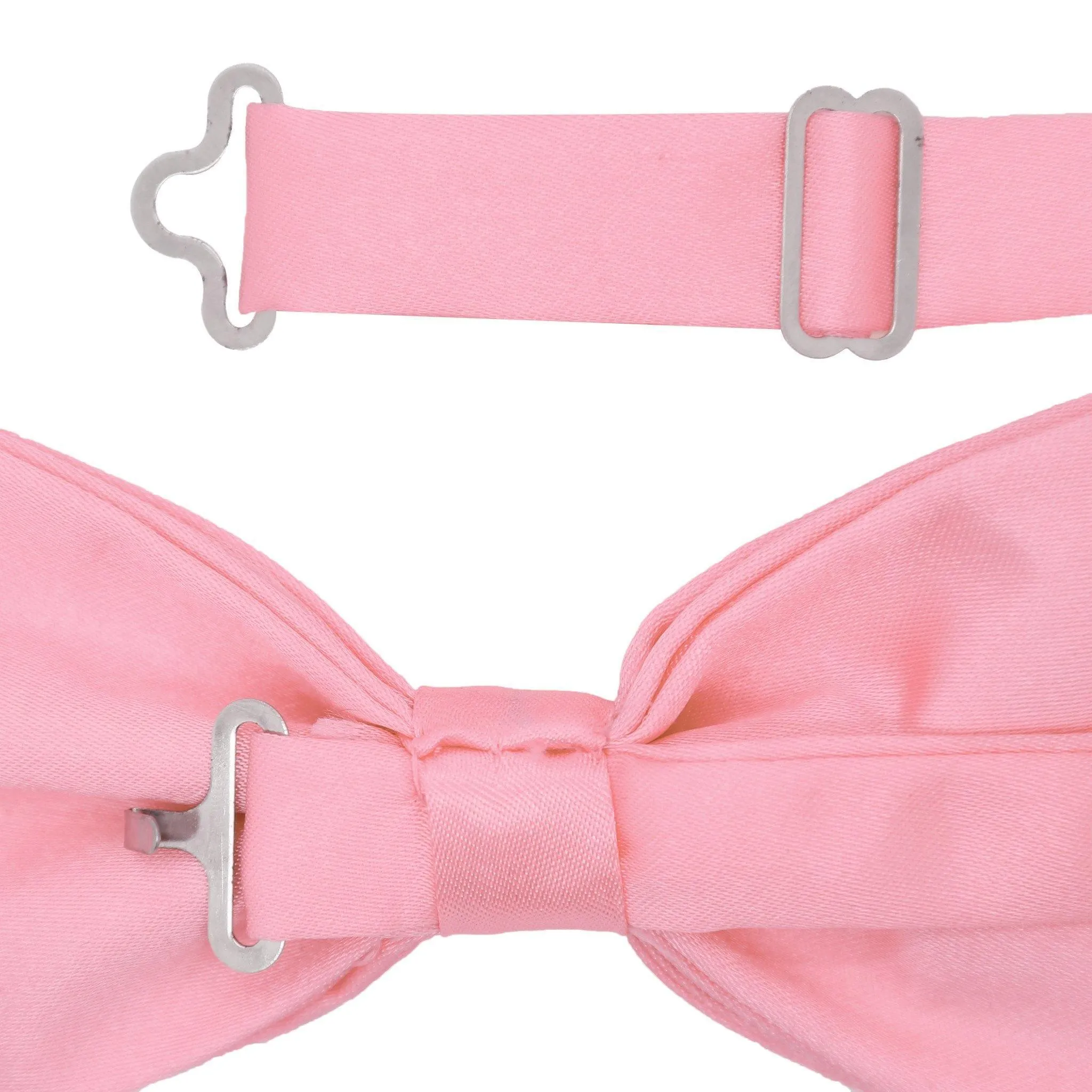 Gia Pink Satin Adjustable Bowtie