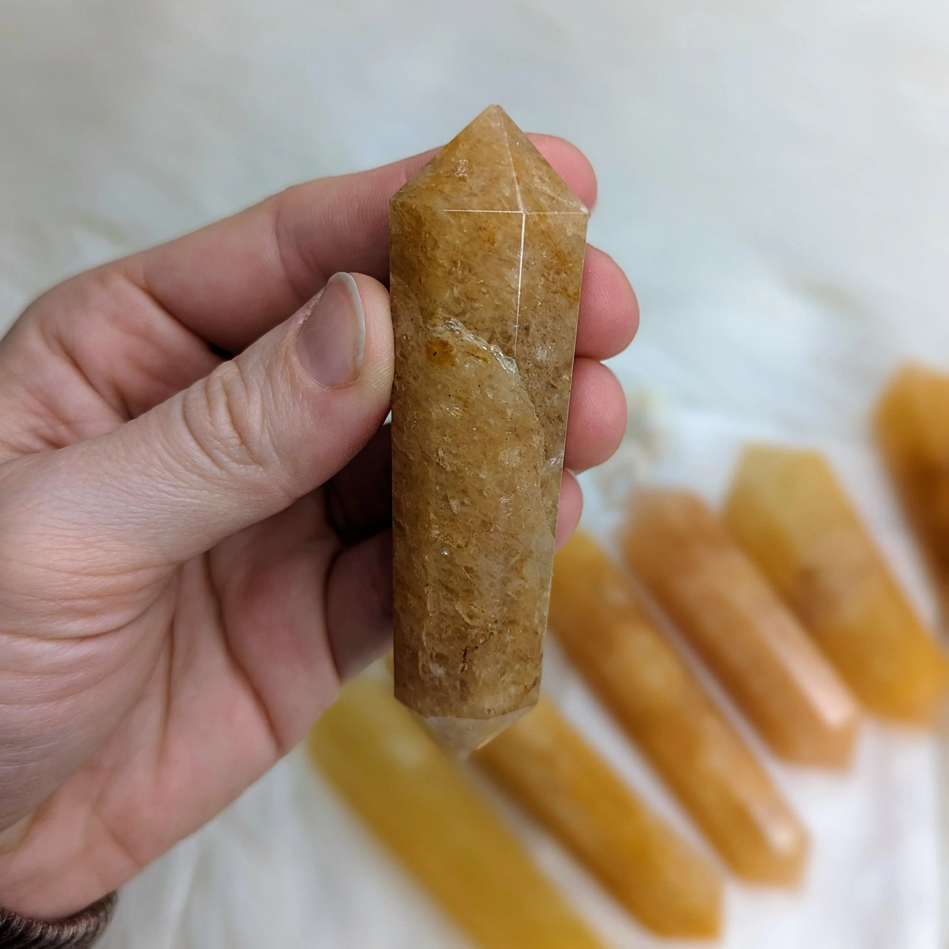 Golden Healer Quartz Wand~ Glowing Golden Healing Energy~