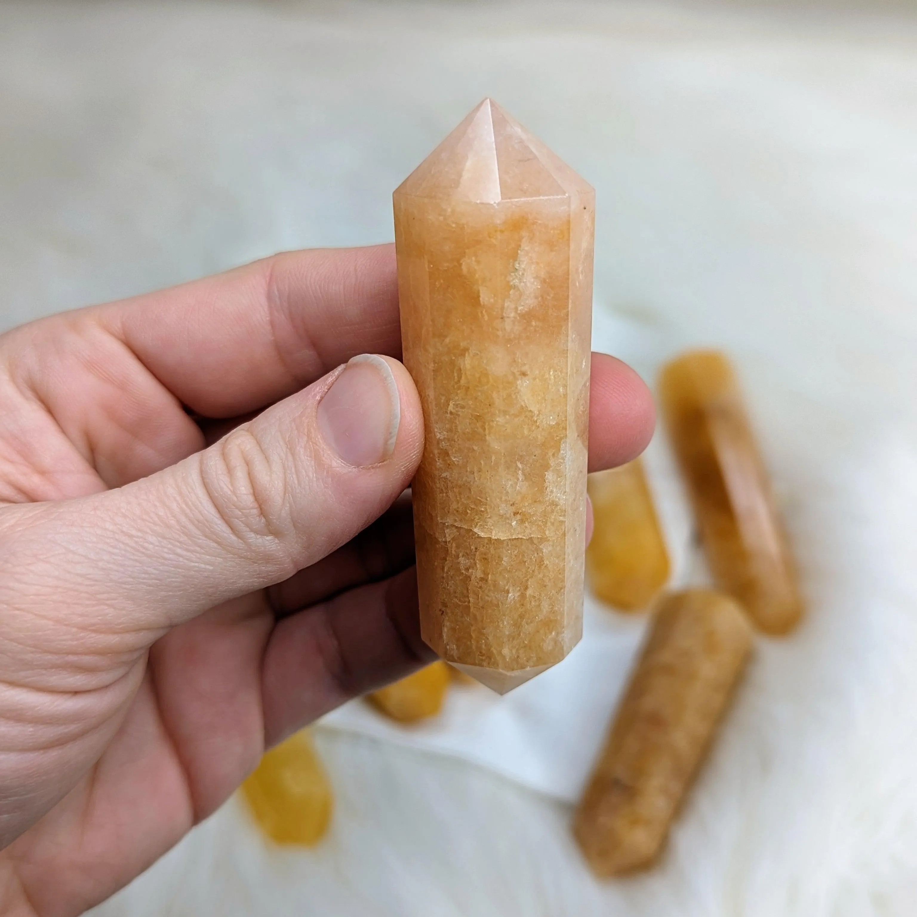 Golden Healer Quartz Wand~ Glowing Golden Healing Energy~