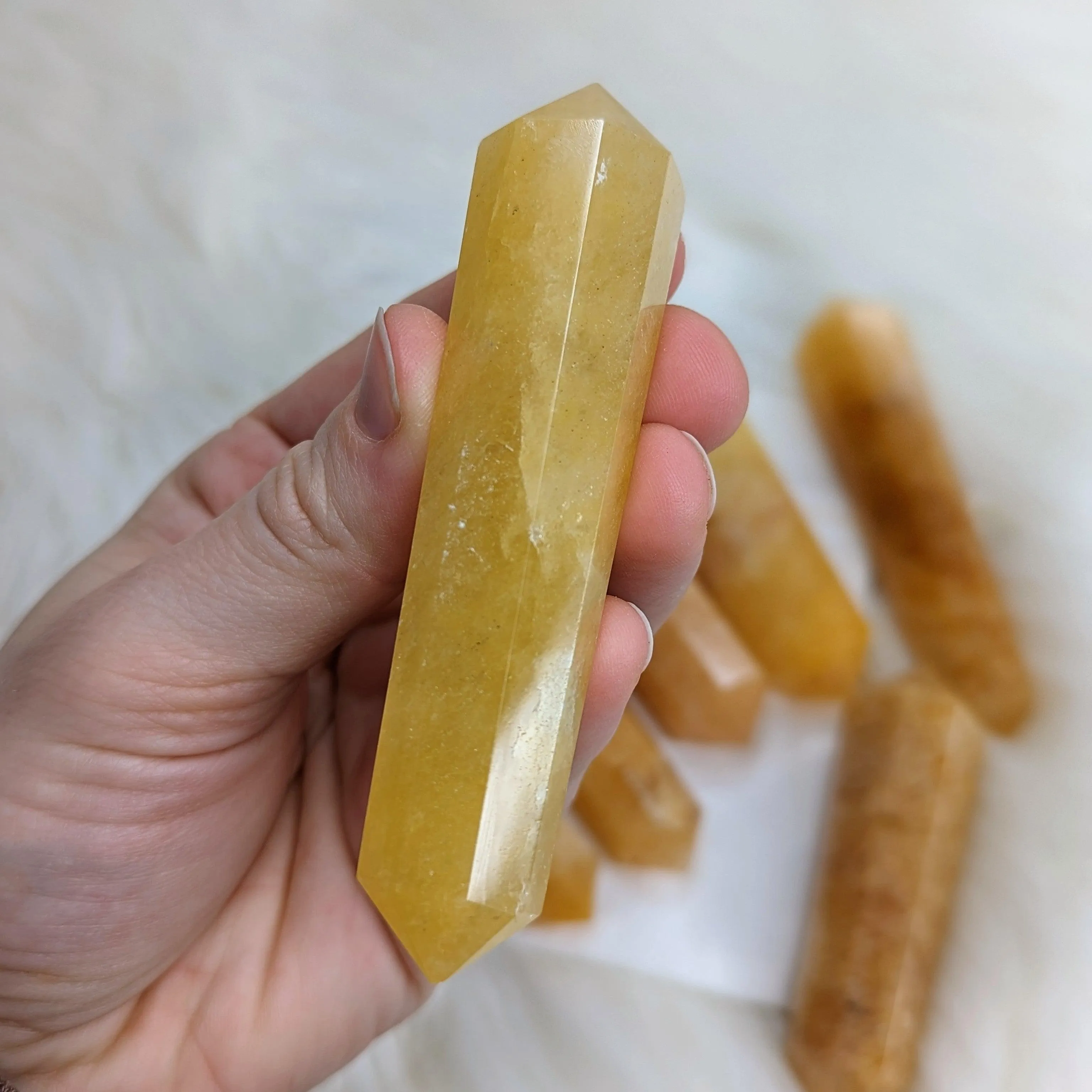 Golden Healer Quartz Wand~ Glowing Golden Healing Energy~