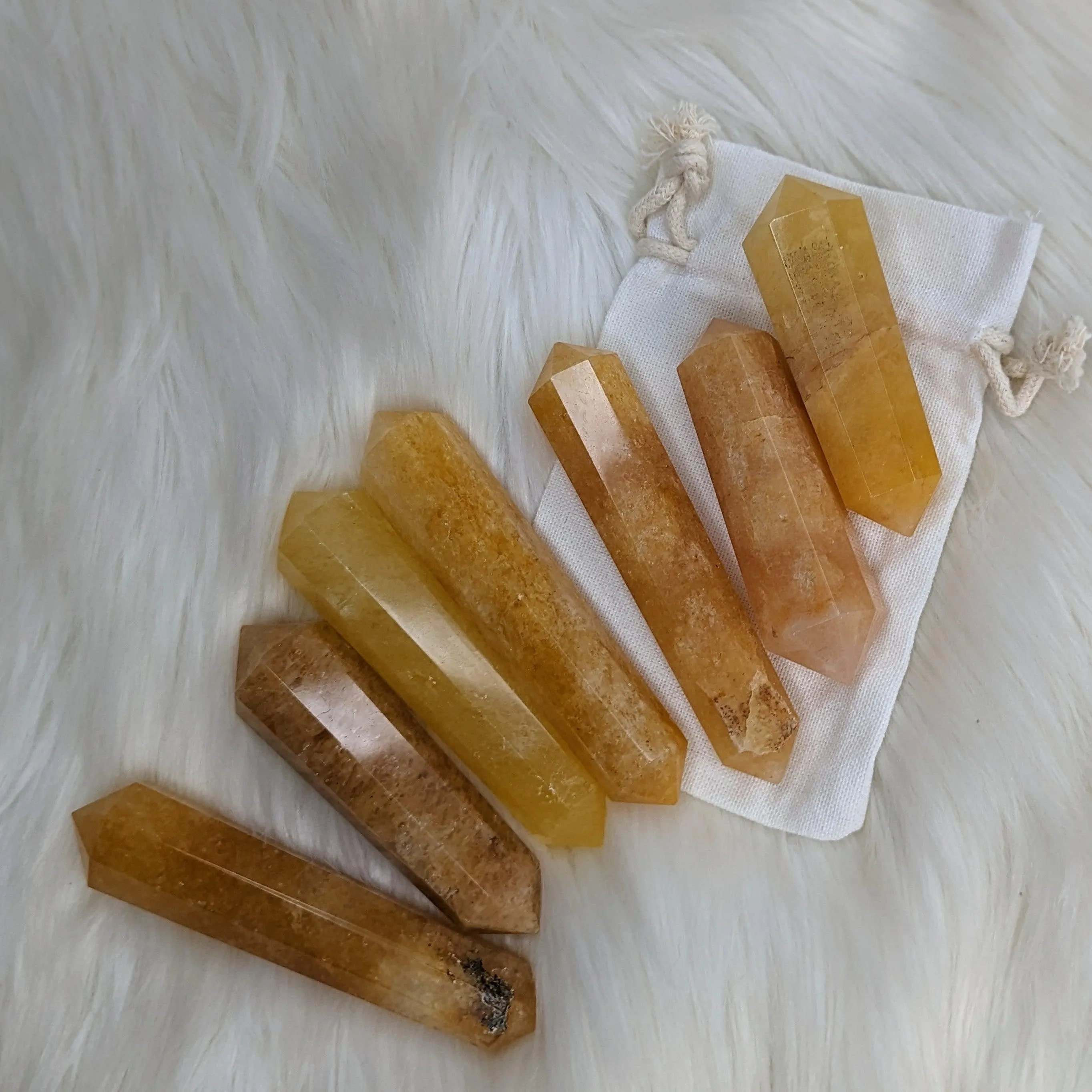 Golden Healer Quartz Wand~ Glowing Golden Healing Energy~