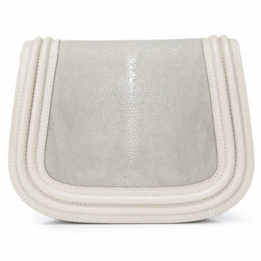 Hazel Shagreen Saddle Bag