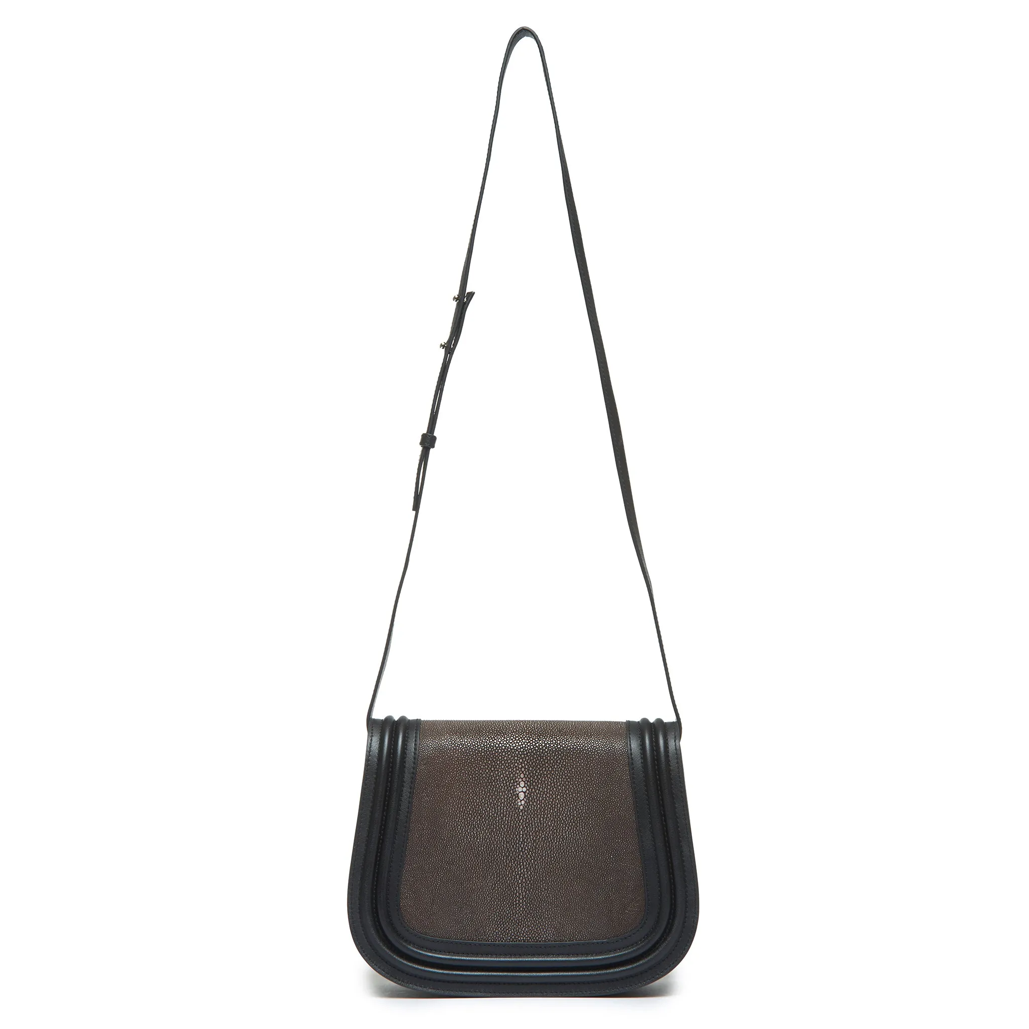 Hazel Shagreen Saddle Bag