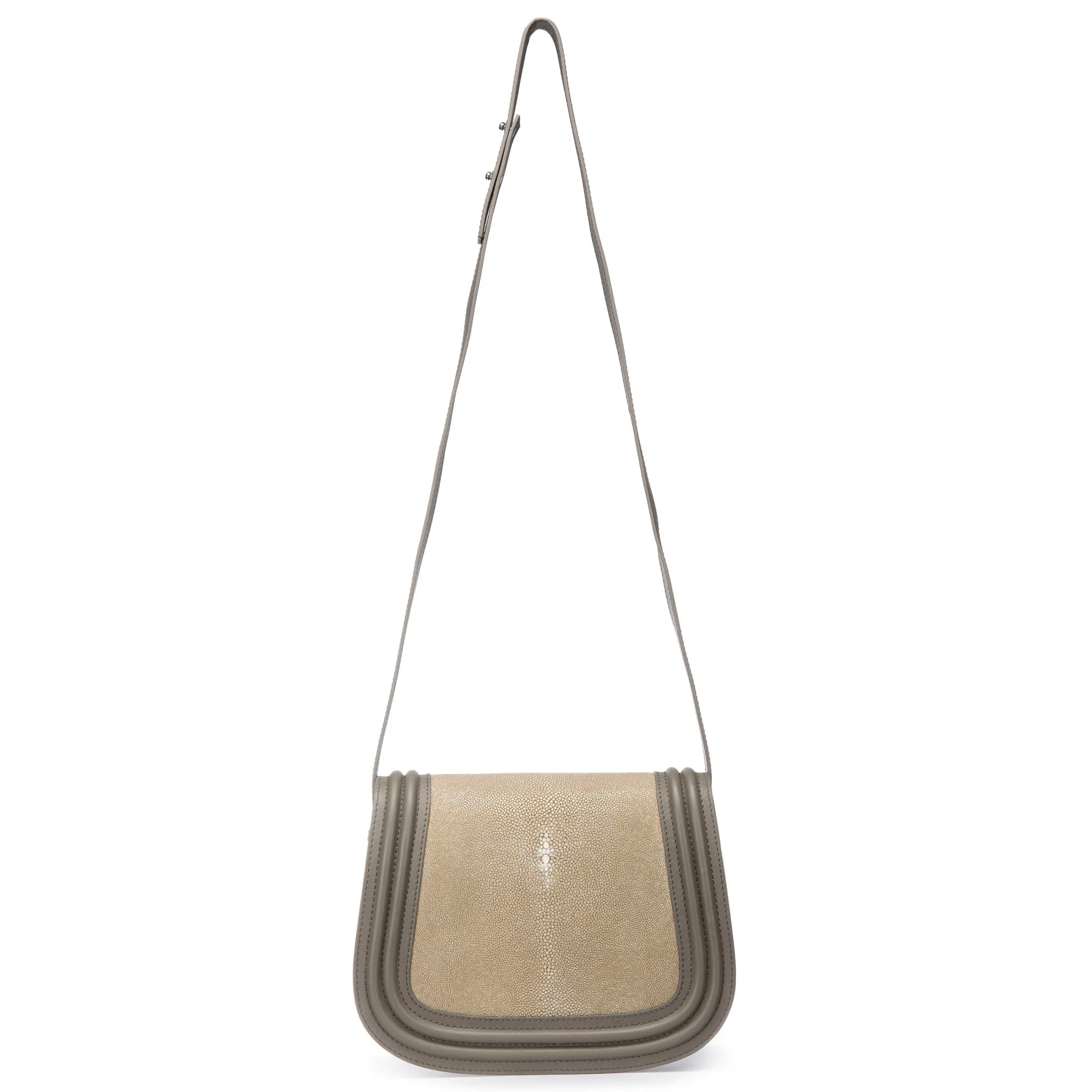 Hazel Shagreen Saddle Bag