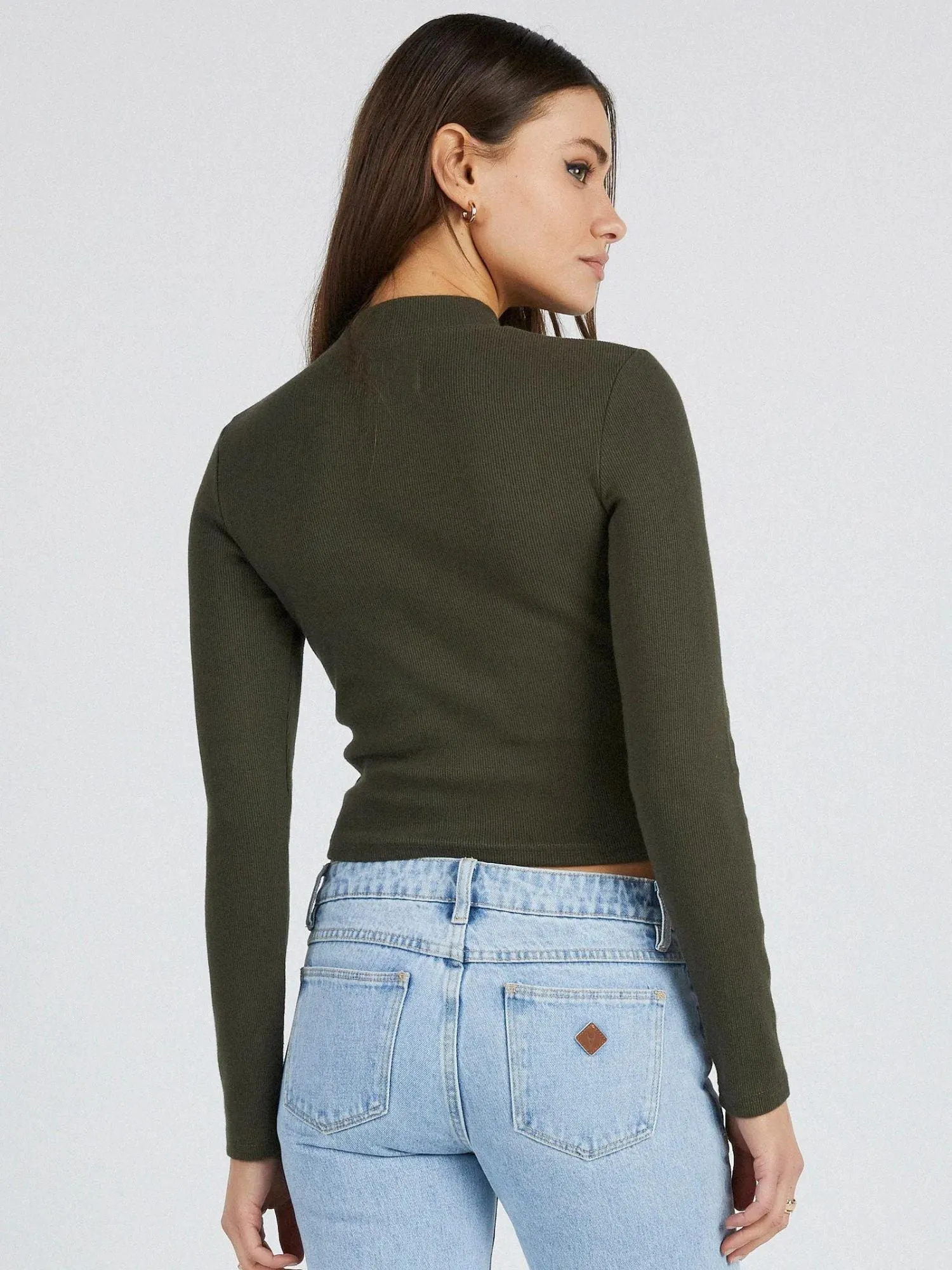 Heather Icon L\S Mock Neck | Moss