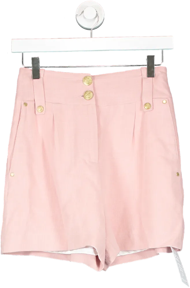 Holland Cooper Pink Tailored Linen Short UK 6