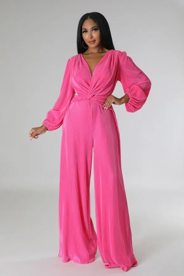 Island Gal Pink Jumpsuit