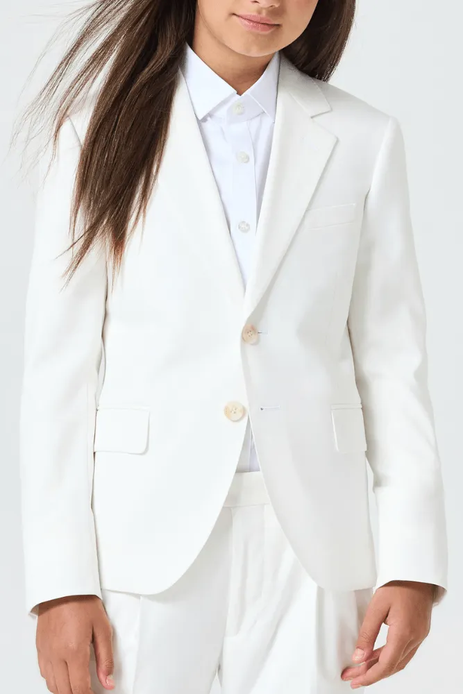 Jimi Blazer - White Stretch