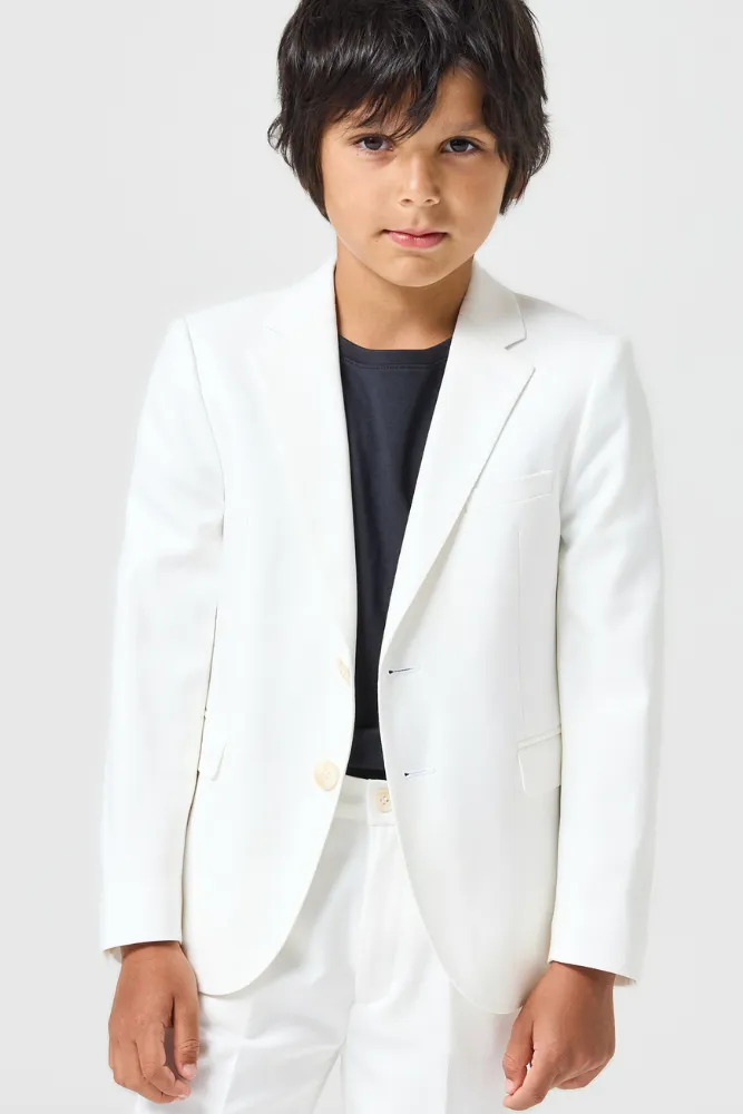 Jimi Blazer - White Stretch