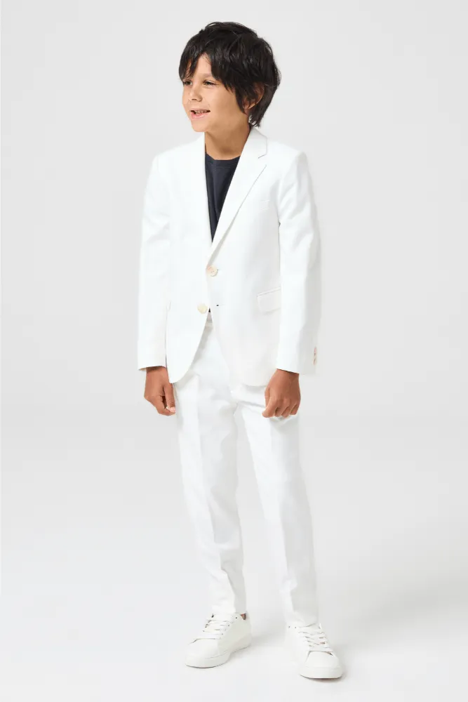 Jimi Blazer - White Stretch