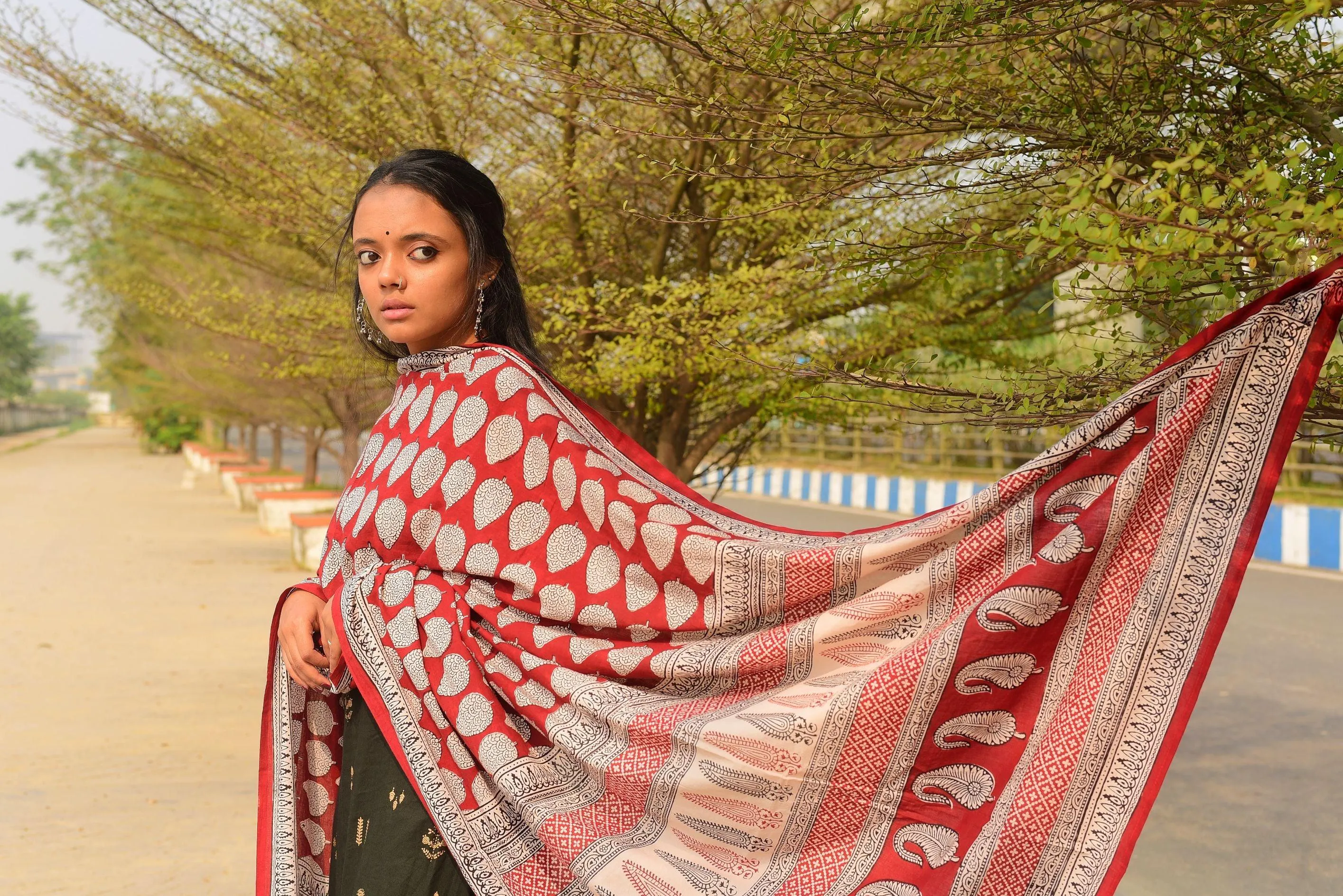 Kaisori Nandana collection - Bagh block printed dupatta