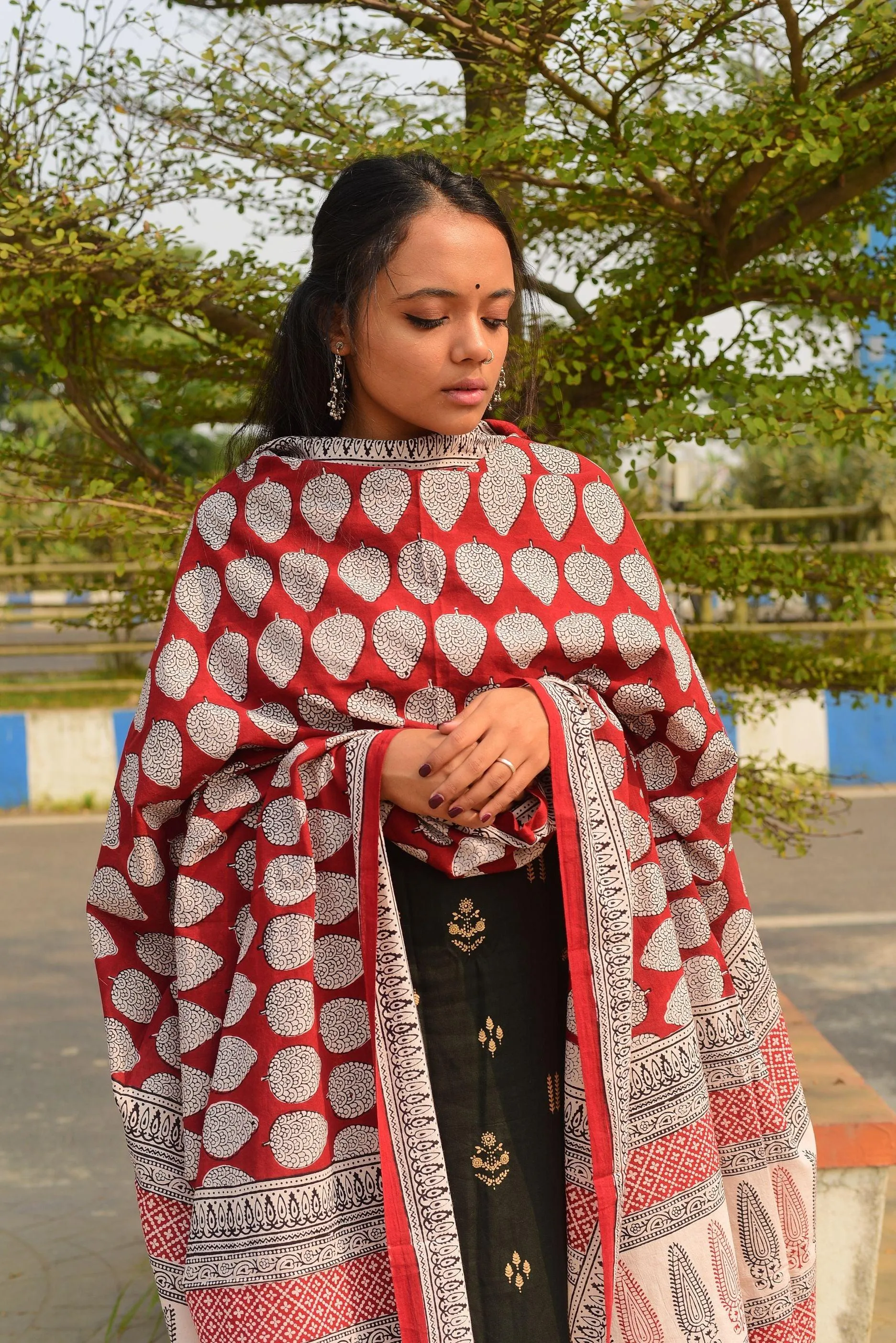 Kaisori Nandana collection - Bagh block printed dupatta