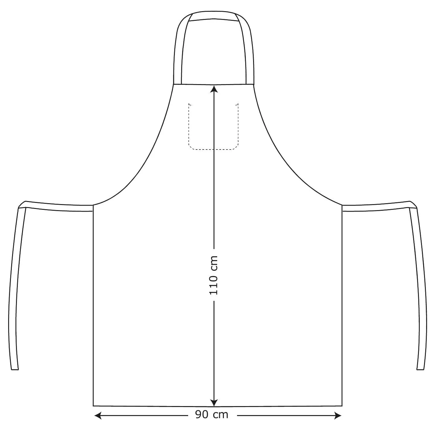 Kentaur 3151 Extra Wide Bib Apron