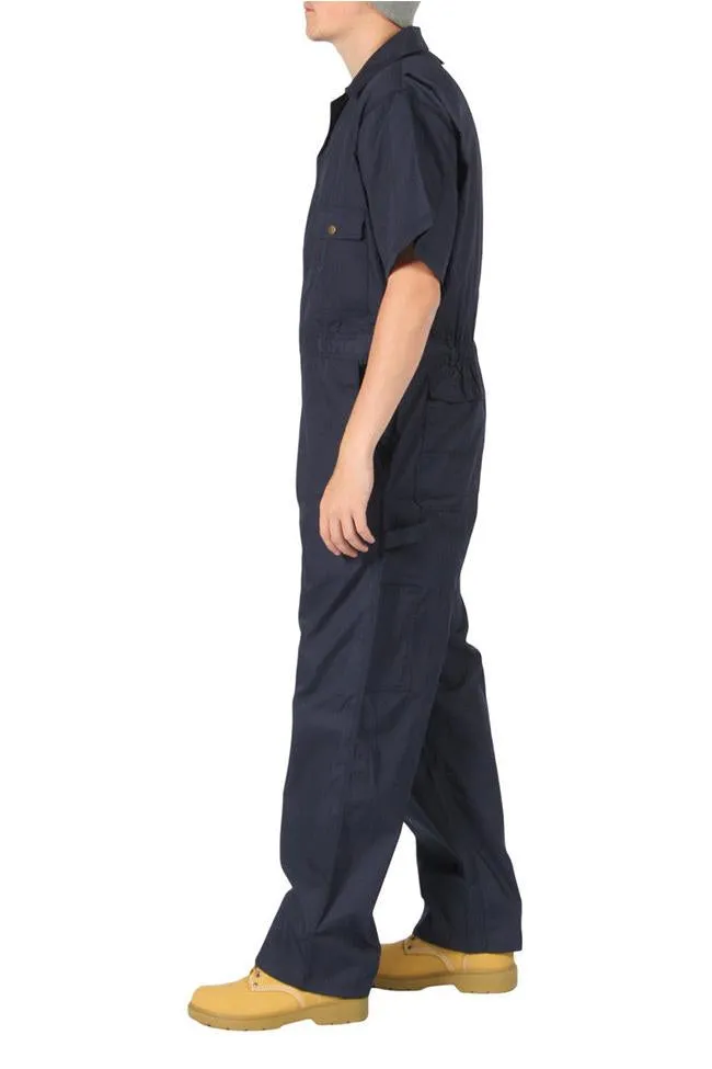 KEY Unlined Short Sleeve Coveralls - Blue