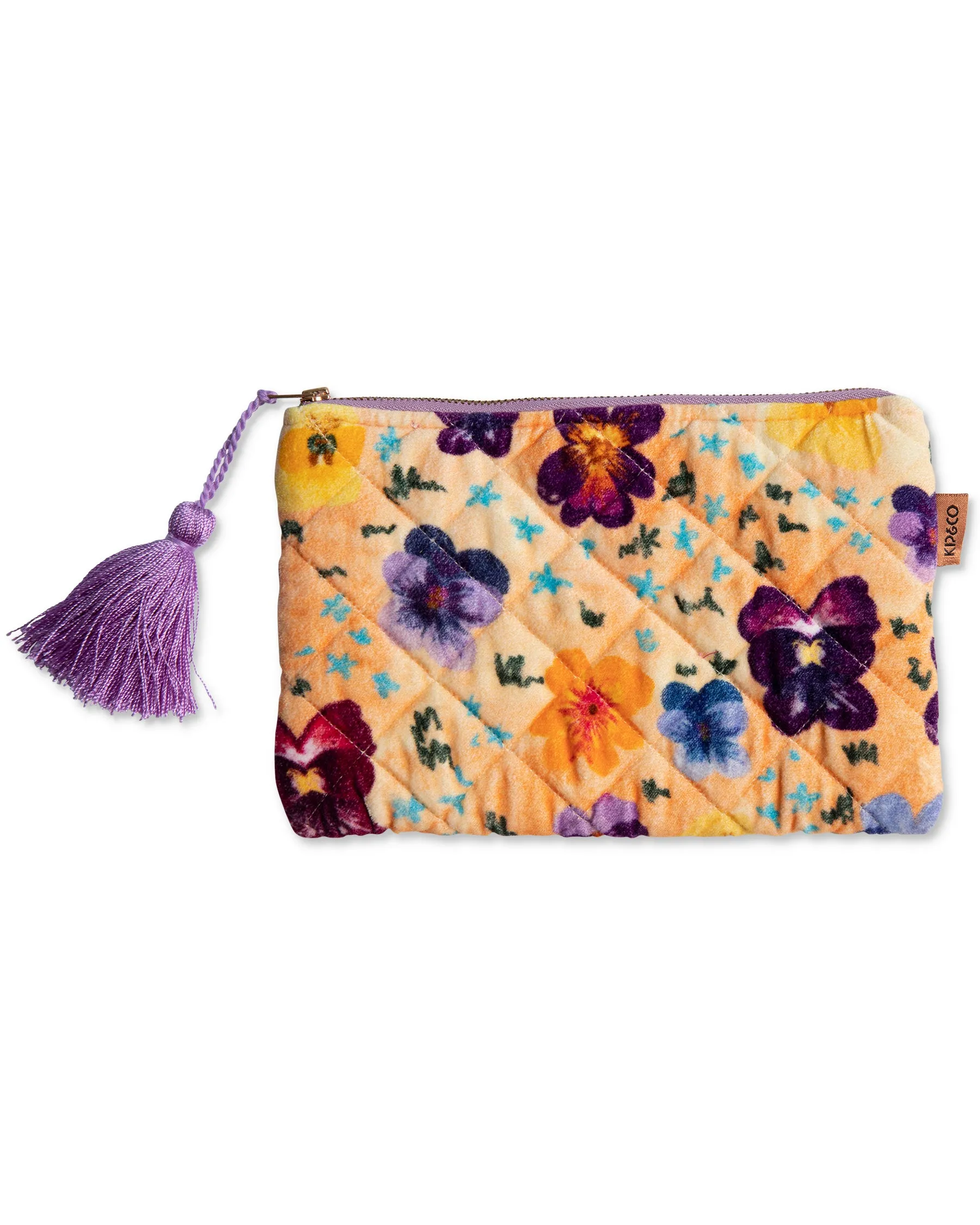 Kip & Co | Pansy Velvet Cosmetics Purse