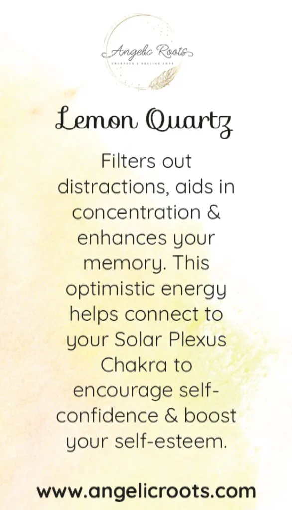 Lemon Quartz Crystal Card