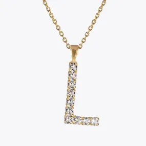 Letter Necklace L / Crystal