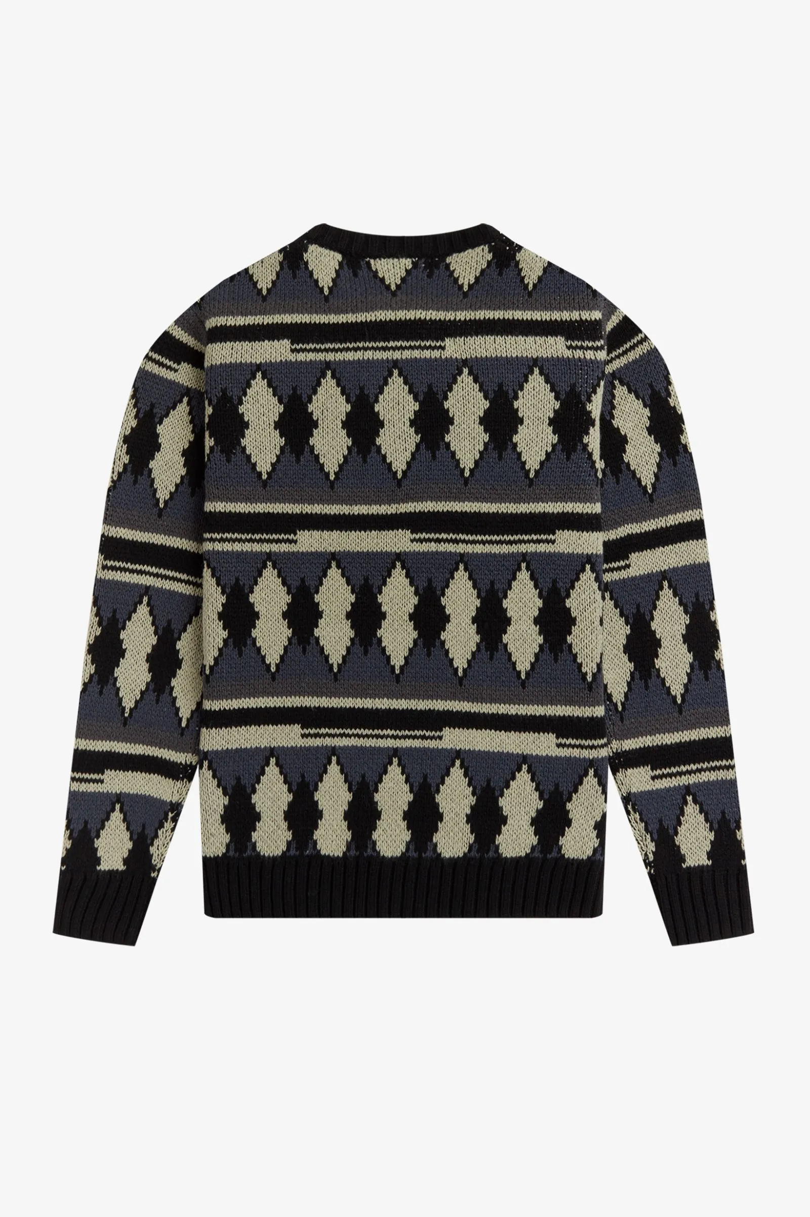 Light Oyster Chunky Jacquard Jumper