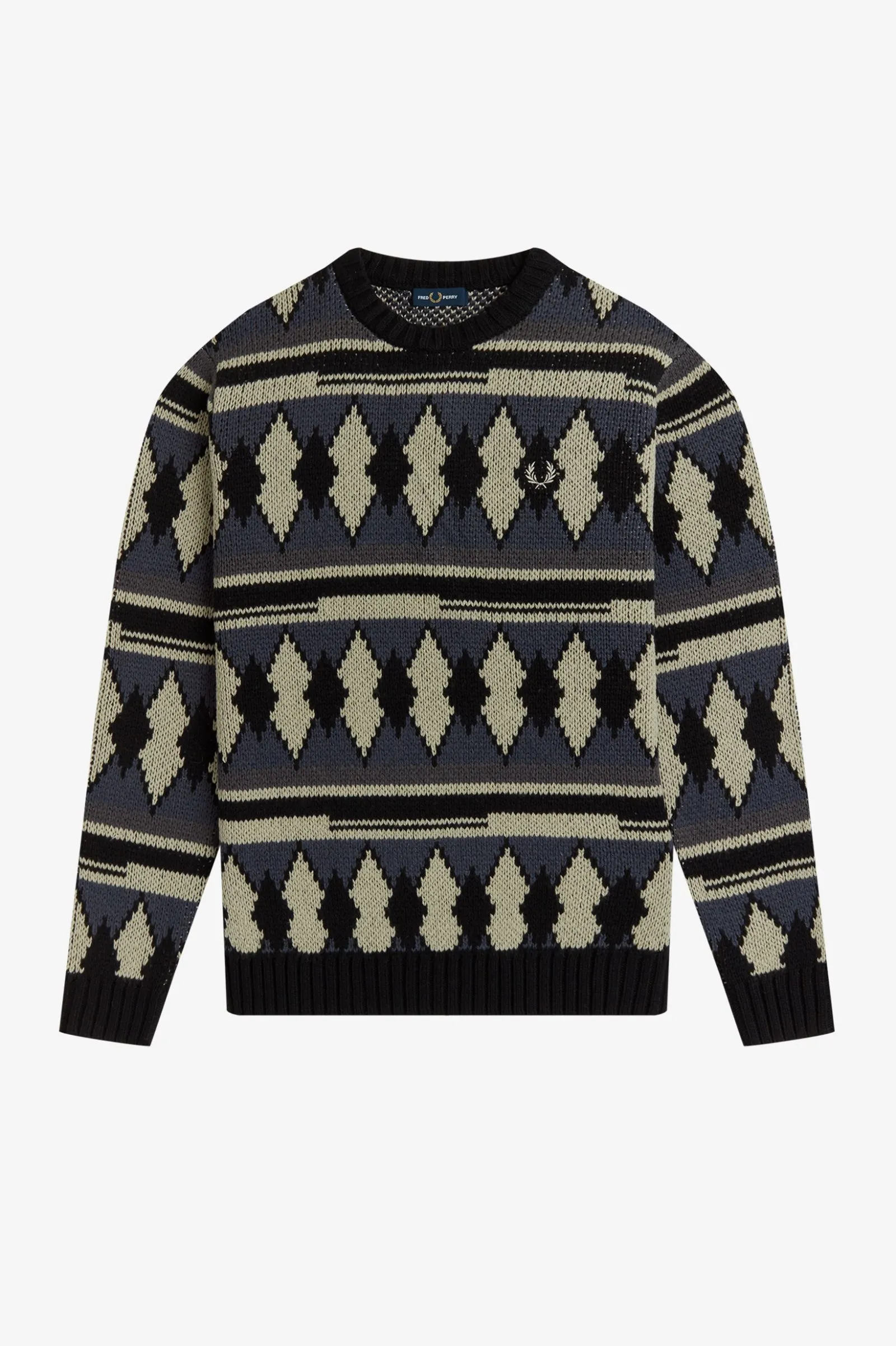 Light Oyster Chunky Jacquard Jumper