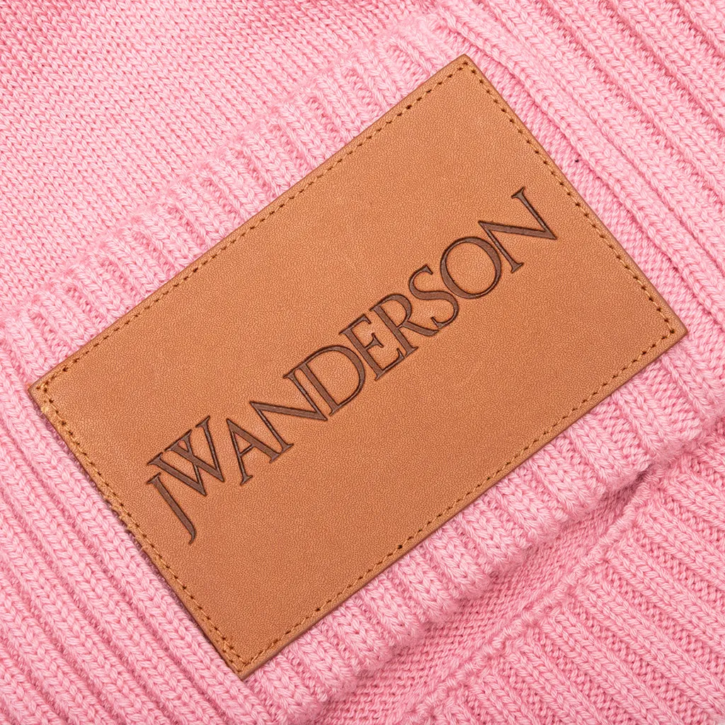 Logo Patch Beanie - Pink