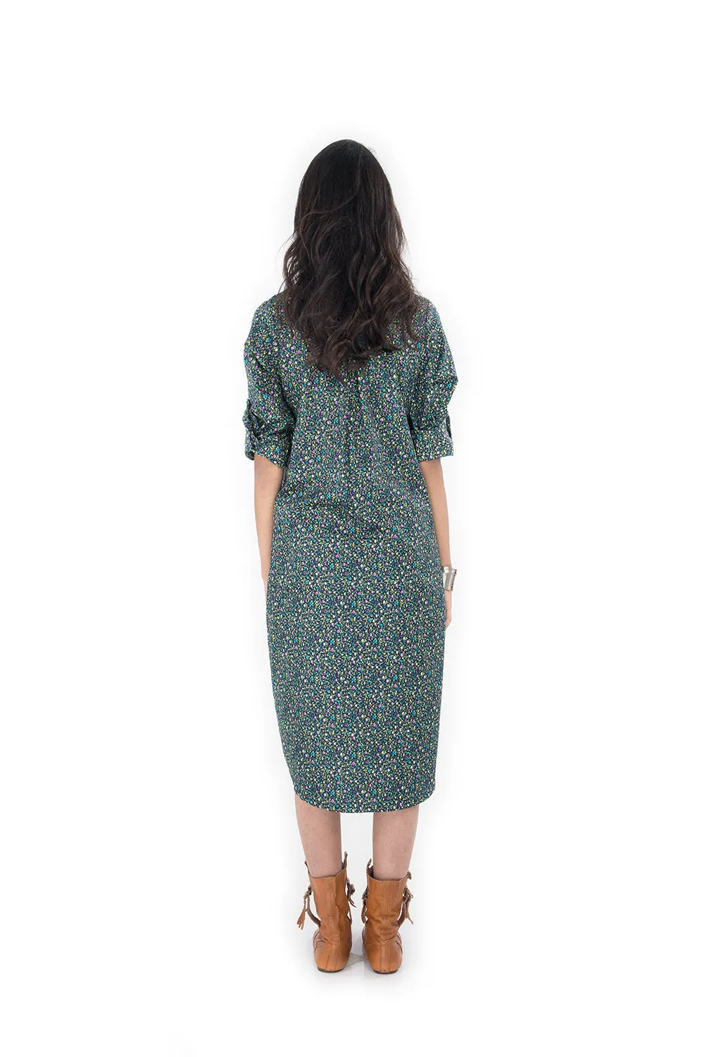 Long Shirt Dress / Long Shirt  / Women's shirt - Floral Shirt : Simply Touch  Collection No.4