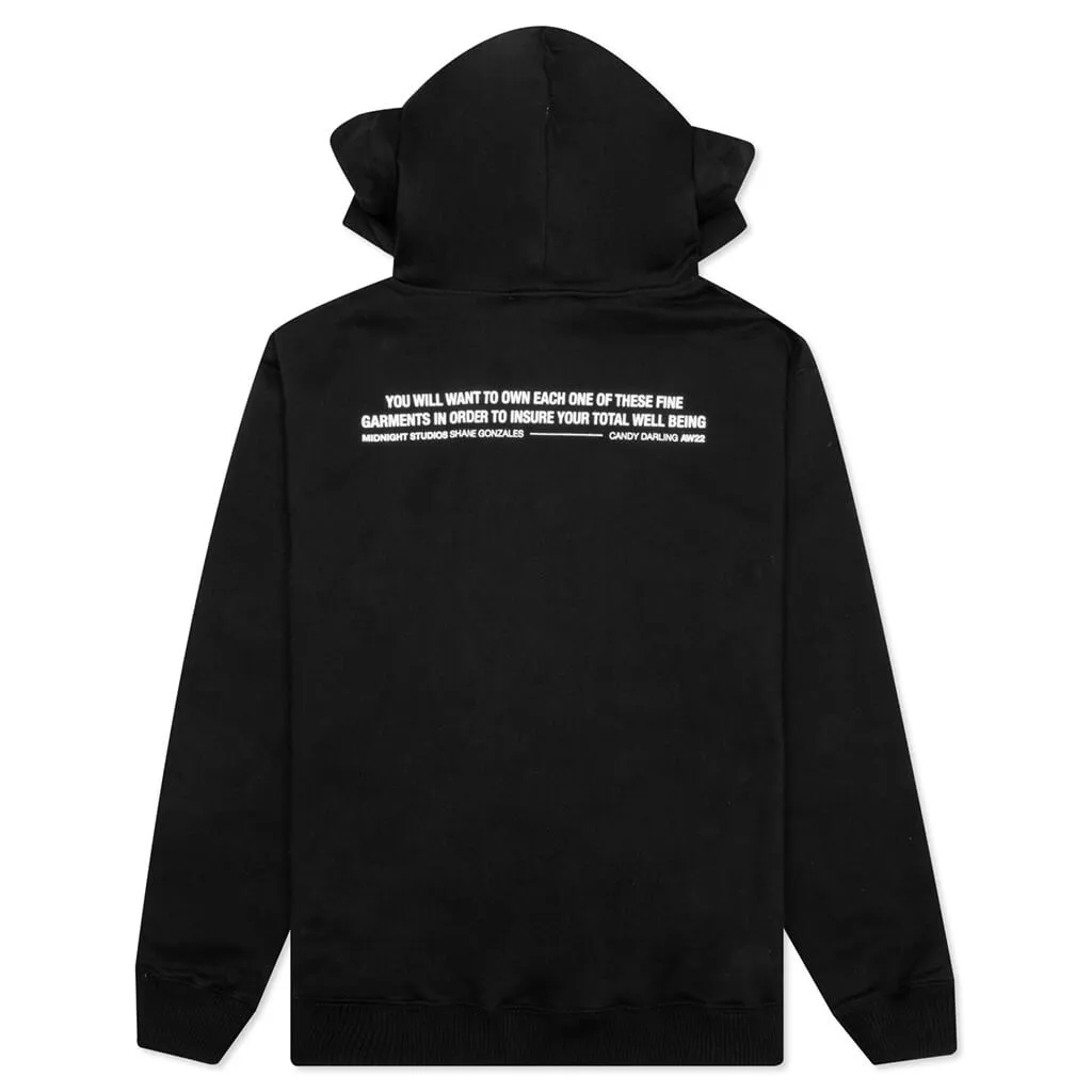 M-Logo Micro Hooded Sweatshirt - Black