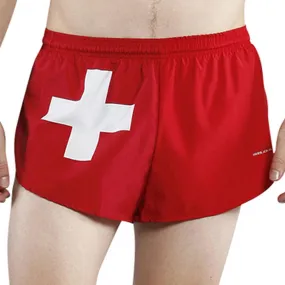 Men's 1" Elite Split Shorts- Switzerland