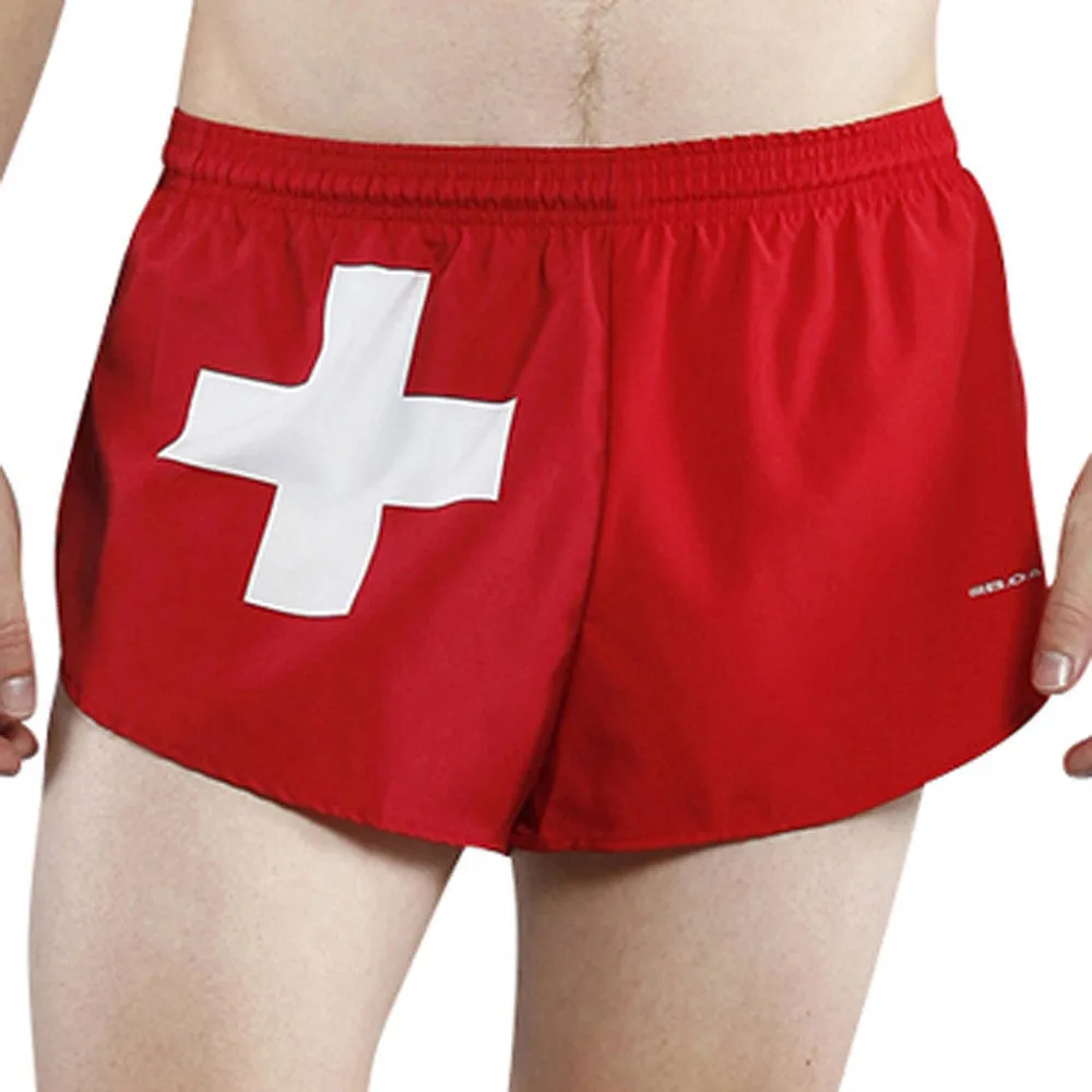 Men's 1" Elite Split Shorts- Switzerland