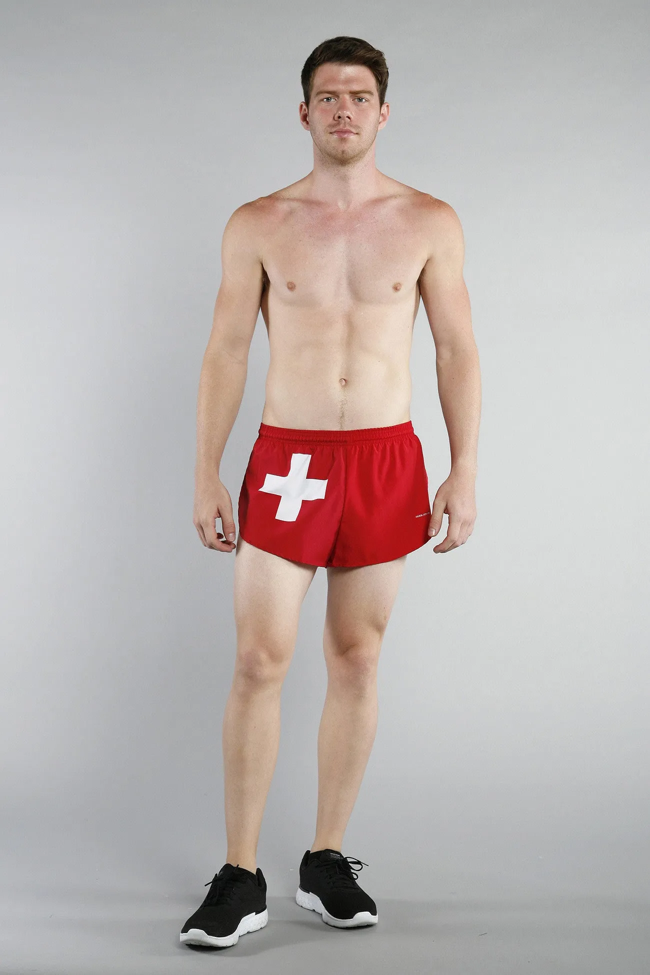 Men's 1" Elite Split Shorts- Switzerland