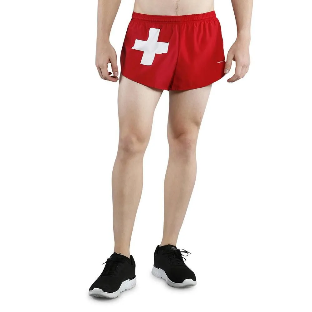 Men's 1" Elite Split Shorts- Switzerland