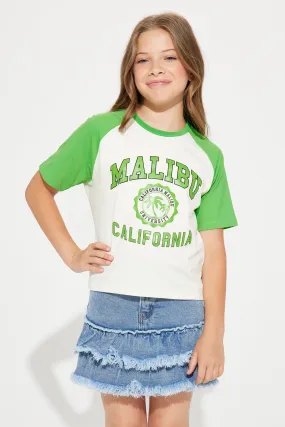 Mini Malibu Short Sleeve Tee - Green/combo