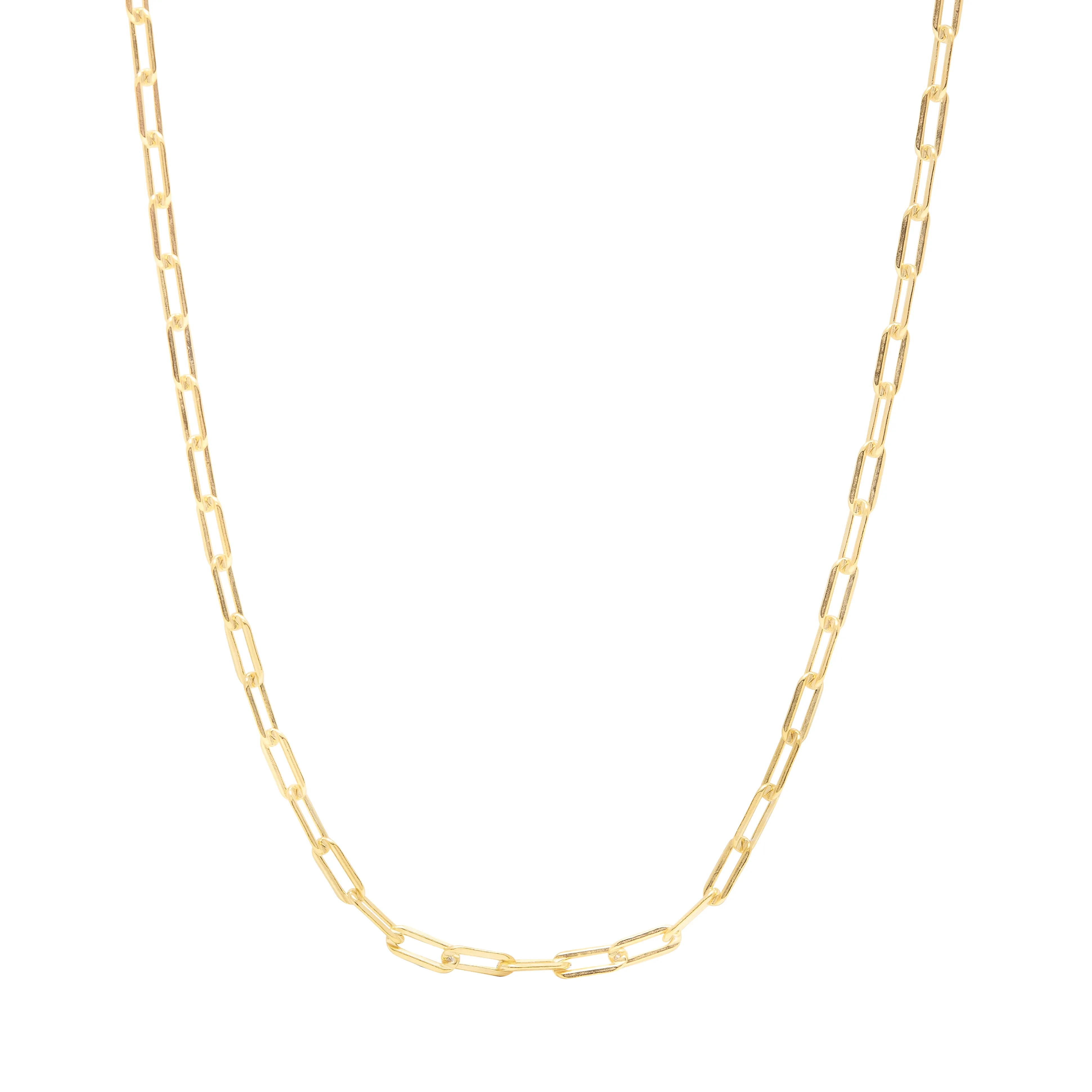 Mini Paperclip Chain in Gold