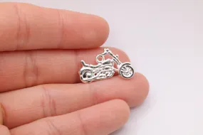 Motorcycle Charm, 925 Sterling Silver, 647