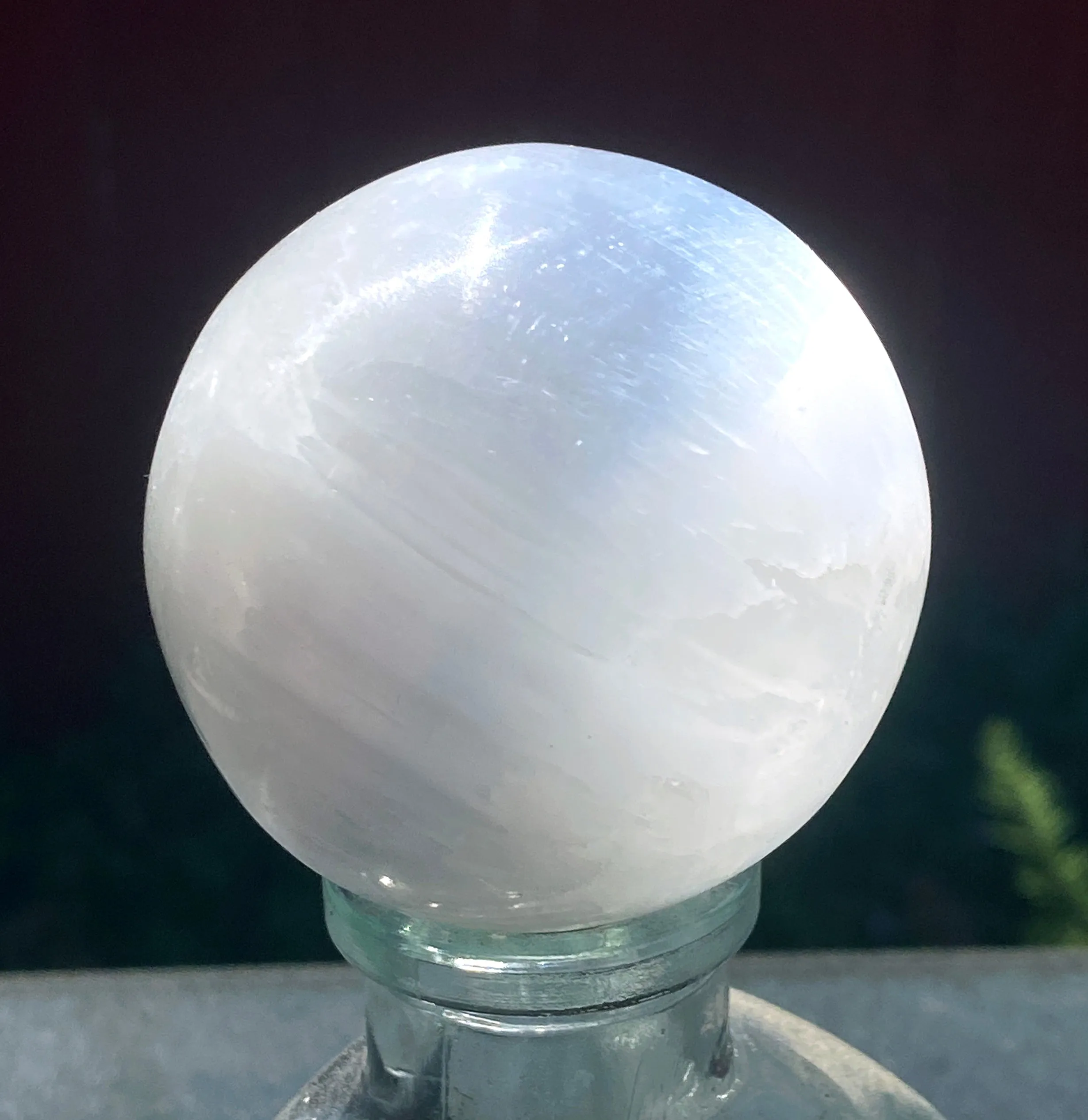 Natural Selenite gemstone sphere