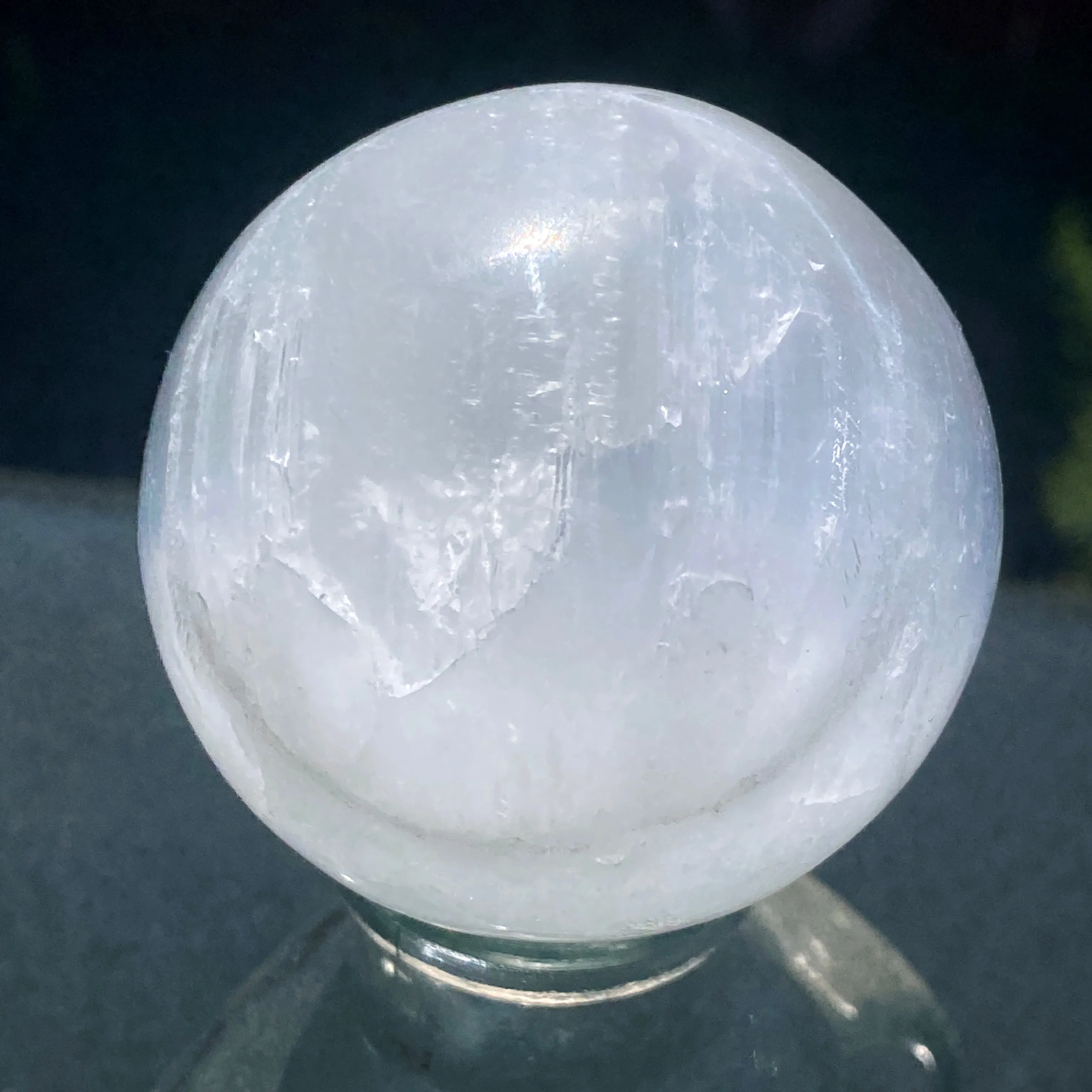 Natural Selenite gemstone sphere