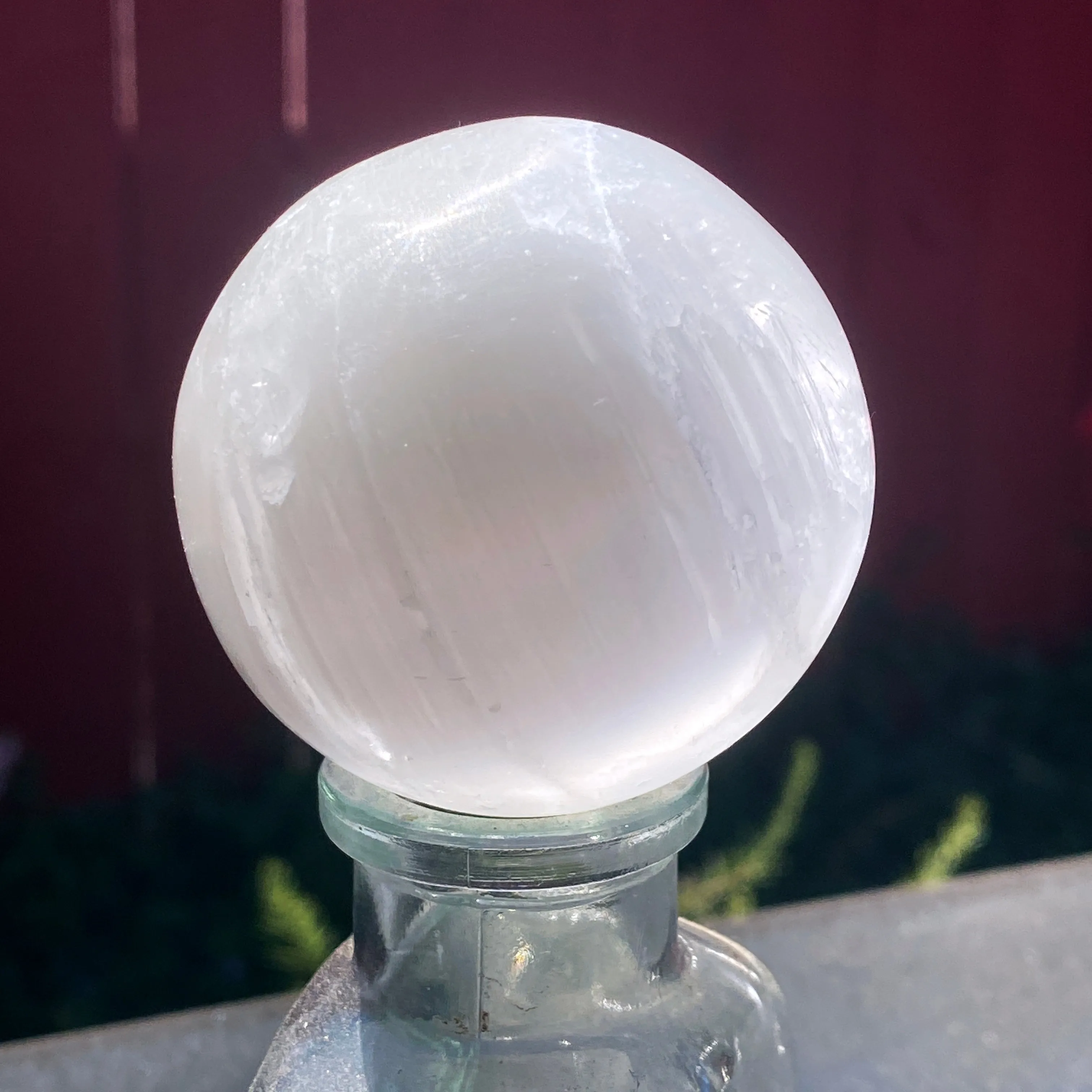 Natural Selenite gemstone sphere