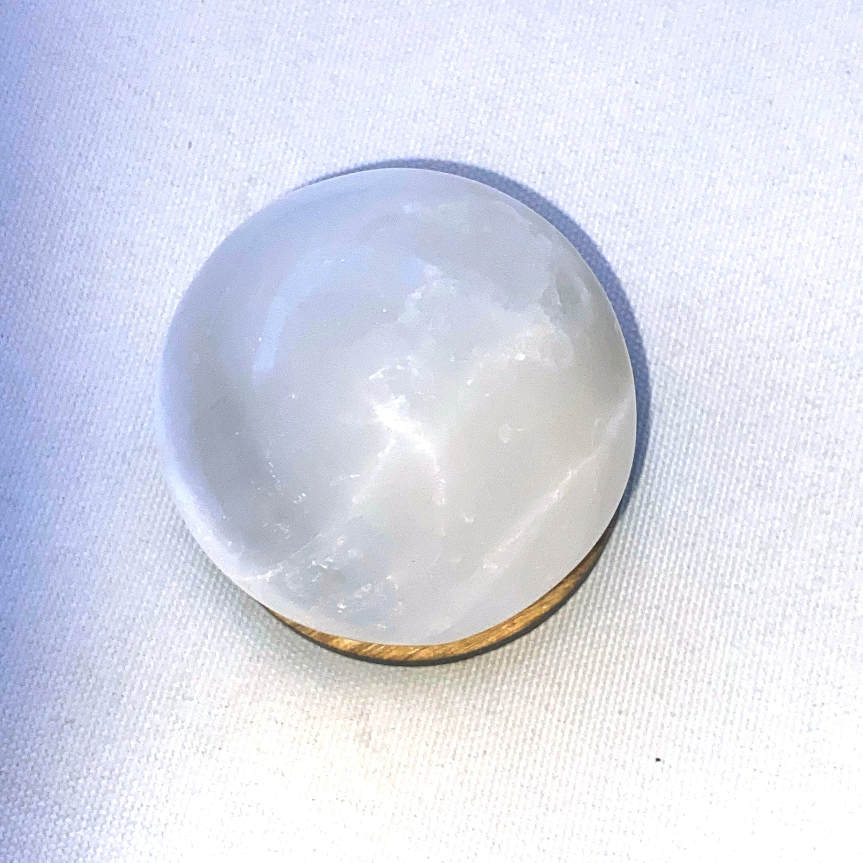 Natural Selenite gemstone sphere