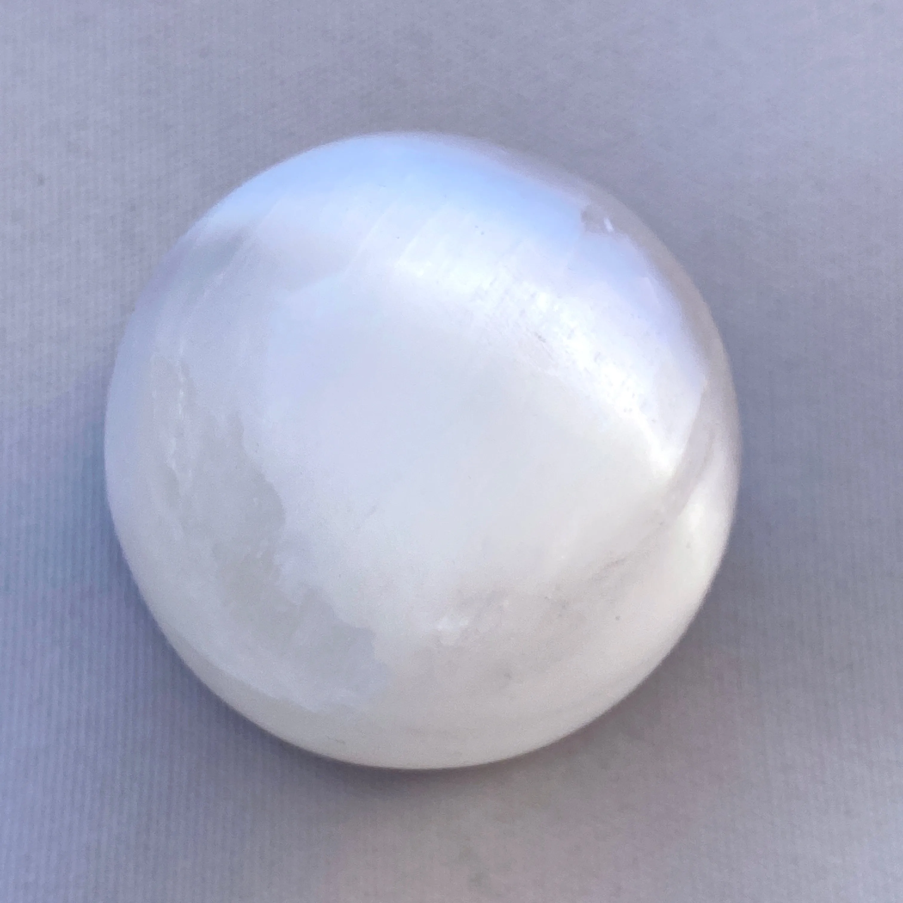 Natural Selenite gemstone sphere