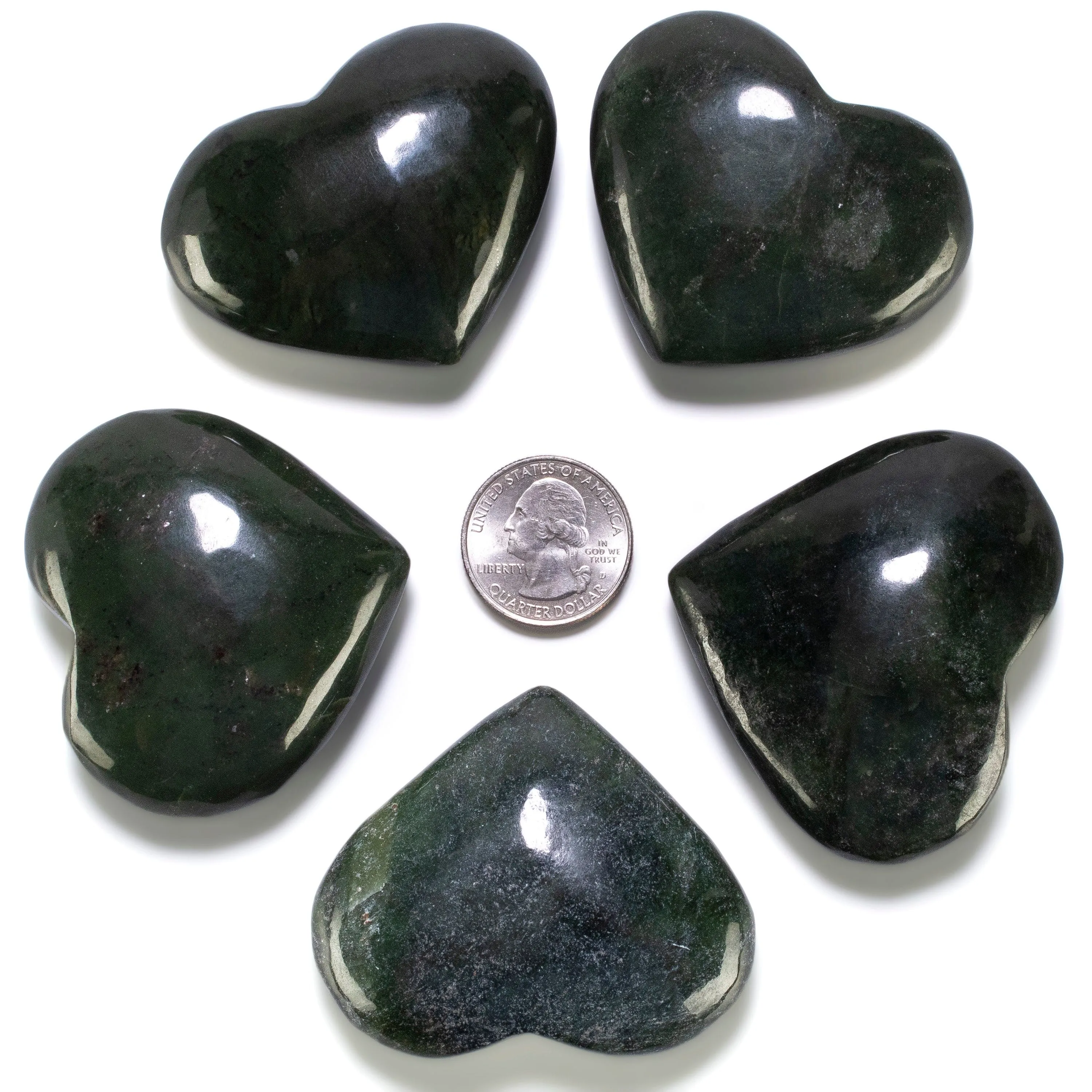 Nephrite Jade Gemstone Heart Carving