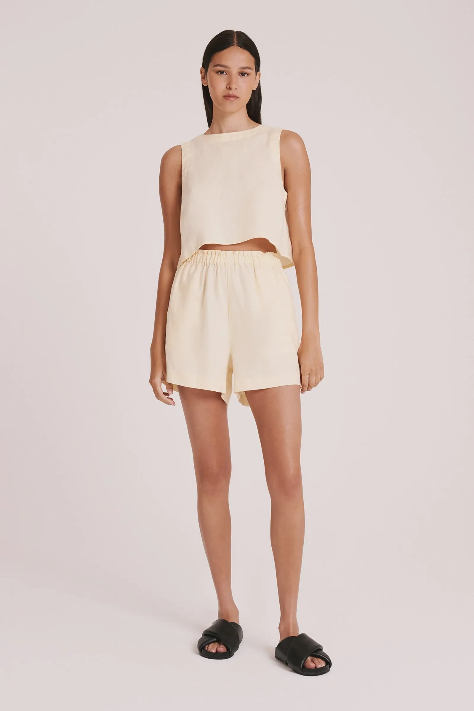 Nude Lucy | Amani Linen Short - Eggnog