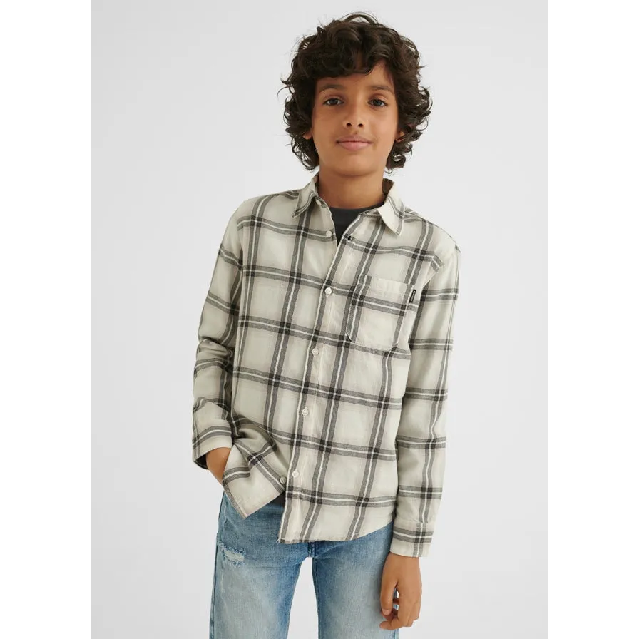 Nukutavake L/S Plaid Shirt _Grey 7166-92