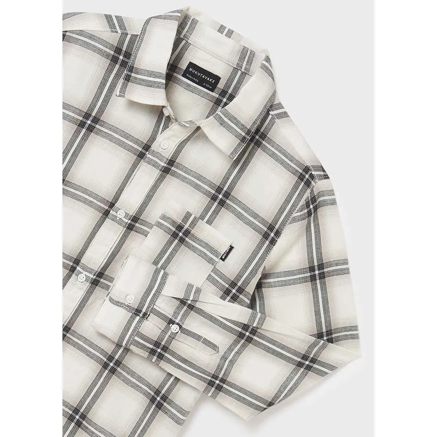 Nukutavake L/S Plaid Shirt _Grey 7166-92