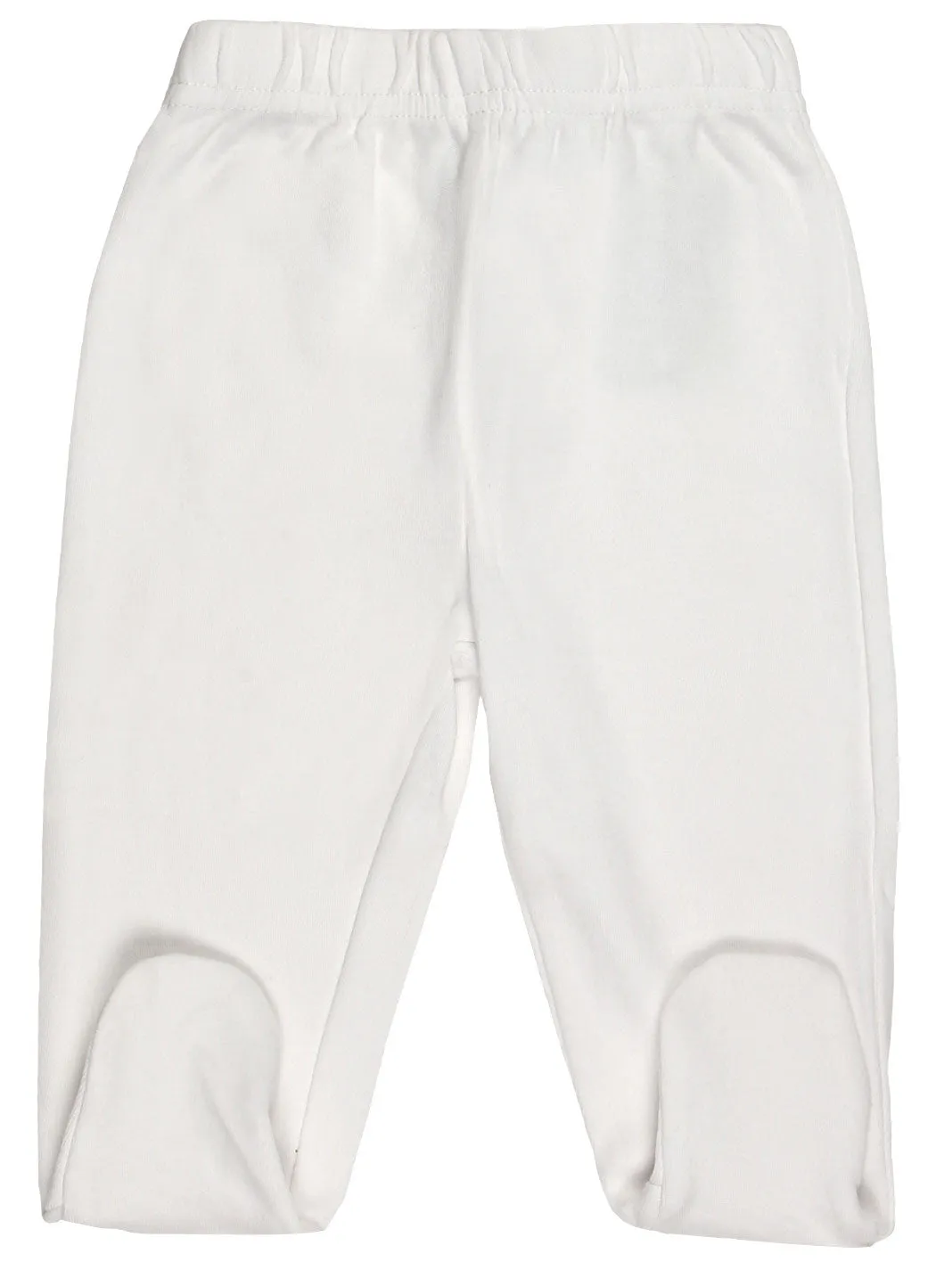 Organic Cotton Baby Pants Footed GOTS Certified Clothing (White)