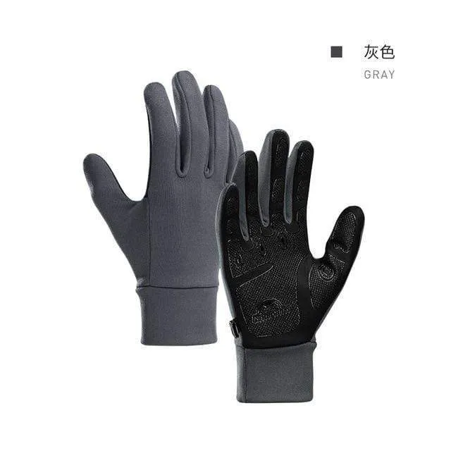 Outdoor Touch-screen Non-slip Full Finger Cycling Gloves Silicone Hiking Climbing Men Women Thin Cycling Gloves