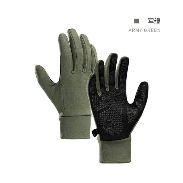 Outdoor Touch-screen Non-slip Full Finger Cycling Gloves Silicone Hiking Climbing Men Women Thin Cycling Gloves