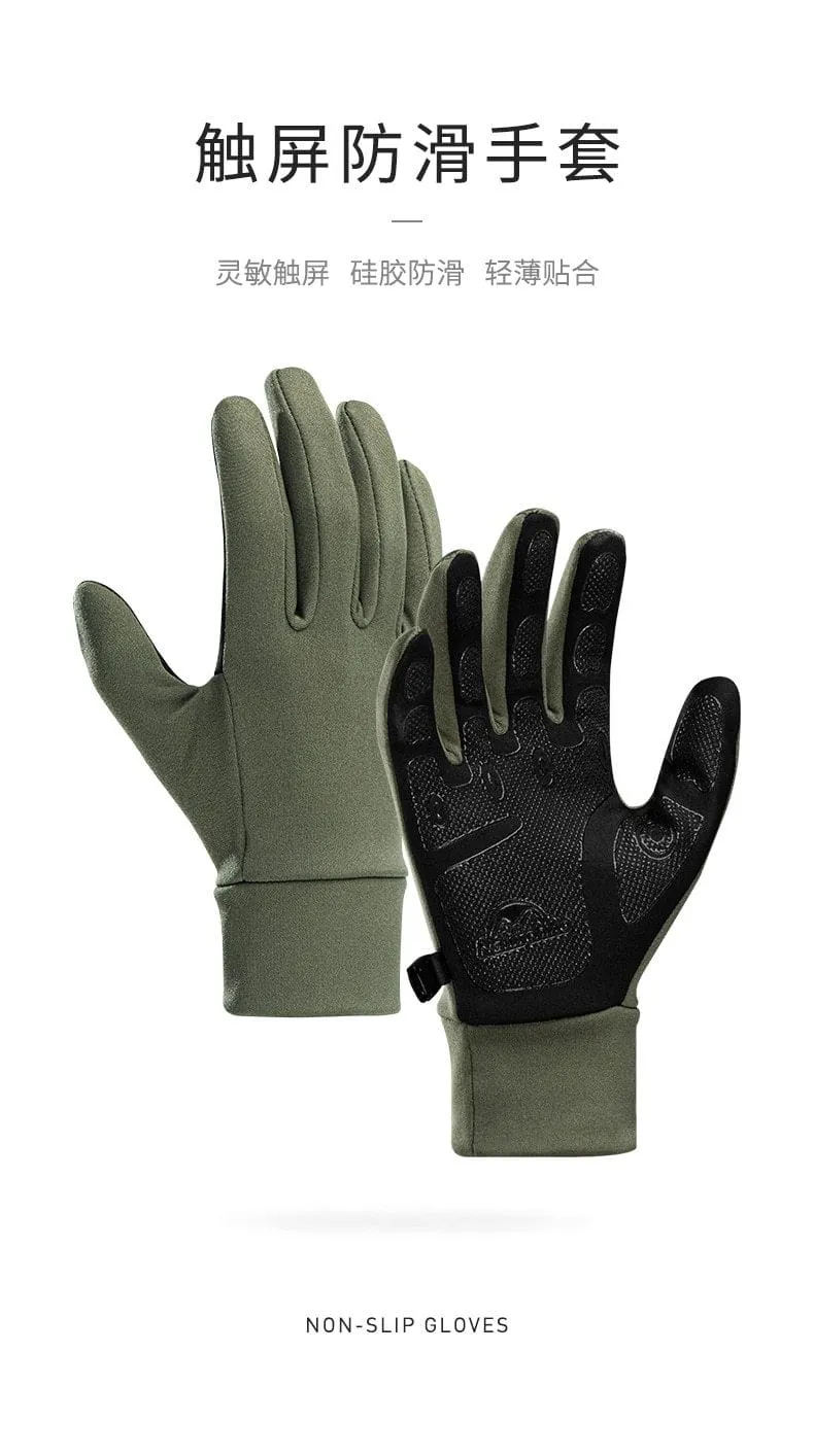 Outdoor Touch-screen Non-slip Full Finger Cycling Gloves Silicone Hiking Climbing Men Women Thin Cycling Gloves