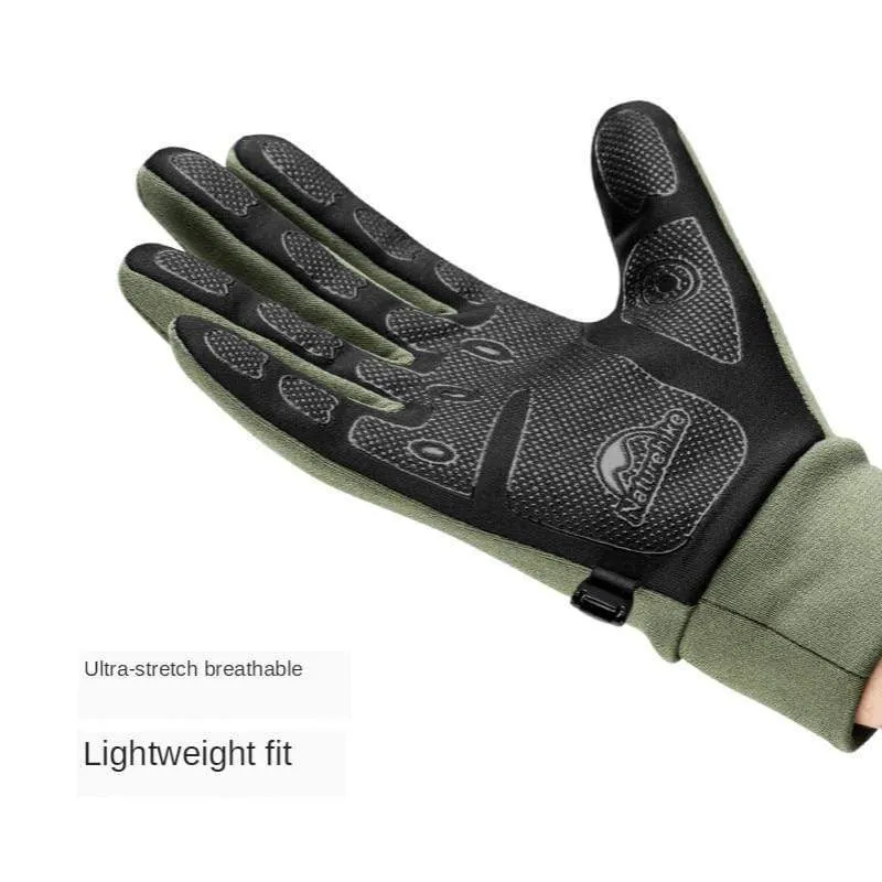 Outdoor Touch-screen Non-slip Full Finger Cycling Gloves Silicone Hiking Climbing Men Women Thin Cycling Gloves