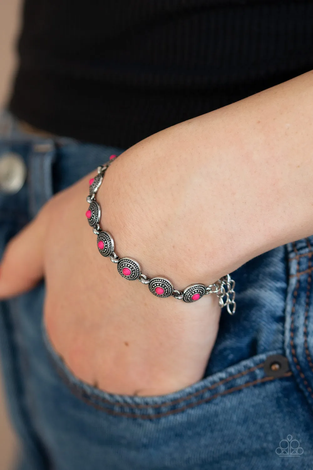 Paparazzi Cactus Paradise - Pink Dainty Stone Bracelet