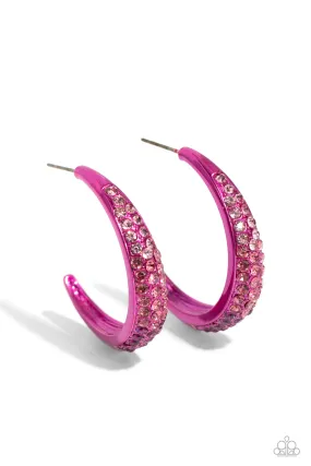 Paparazzi Obsessed with Ombré Pink Post Earrings