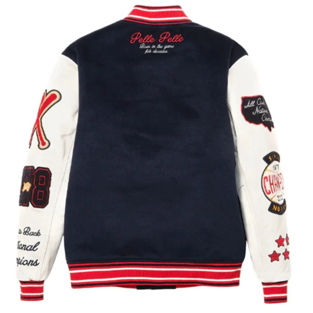 Pelle Pelle Varsity Jacket (Navy/Cream)